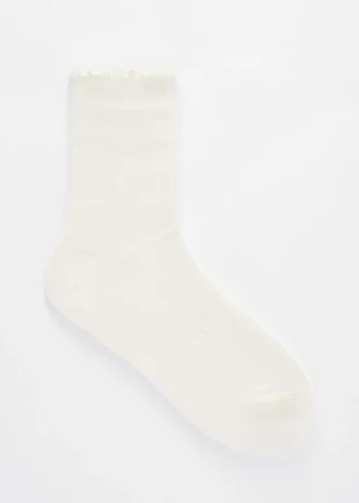 Ribbed Frill Socks