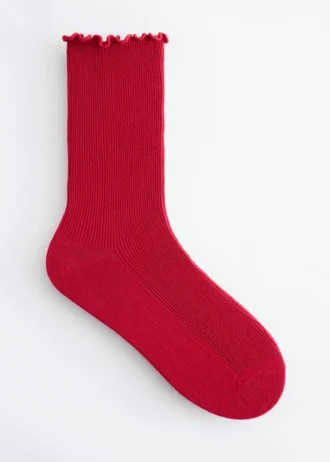 Ribbed Frill Socks