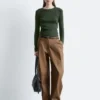 Ribbed Long-Sleeve Top