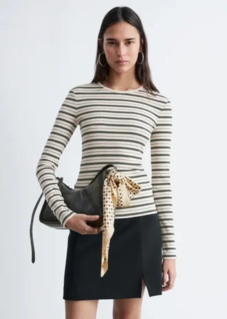 Ribbed Long-Sleeve Top