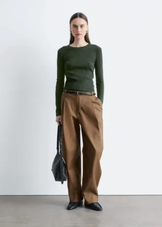 Ribbed Long-Sleeve Top