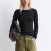 Ribbed Long-Sleeve Top