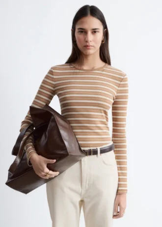 Ribbed Long-Sleeve Top
