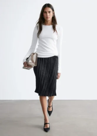 Ribbed Long-Sleeve Top