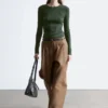 Ribbed Long-Sleeve Top