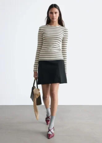 Ribbed Long-Sleeve Top