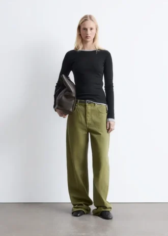 Ribbed Long-Sleeve Top