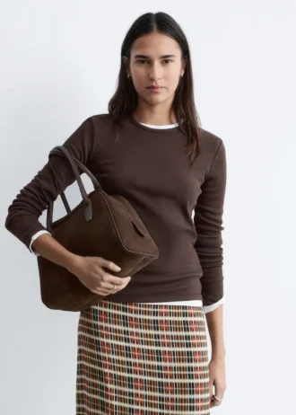 Ribbed Long-Sleeve Top