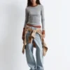 Ribbed Long-Sleeve Top