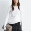 Ribbed Long-Sleeve Top