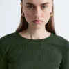 Ribbed Long-Sleeve Top