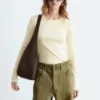 Ribbed Long-Sleeve Top