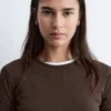 Ribbed Long-Sleeve Top