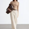 Ribbed Long-Sleeve Top