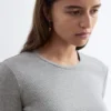 Ribbed Long-Sleeve Top