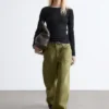 Ribbed Long-Sleeve Top