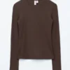 Ribbed Long-Sleeve Top