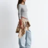 Ribbed Long-Sleeve Top