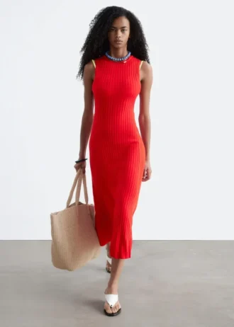 Ribbed Midi Dress