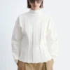 Ribbed Mock-Neck Top