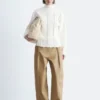 Ribbed Mock-Neck Top