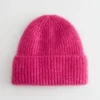 Ribbed Mohair Blend Beanie