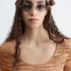 Ribbed Scoop Neck Top
