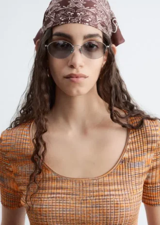 Ribbed Scoop Neck Top
