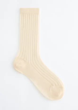 Ribbed Sheer Socks