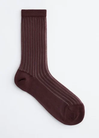 Ribbed Sheer Socks
