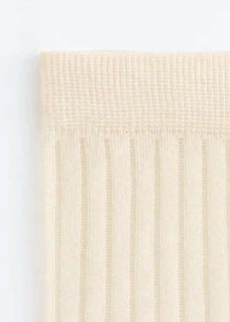 Ribbed Sheer Socks