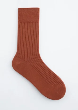 Ribbed Silk Socks