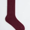 Ribbed Silk Socks