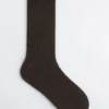 Ribbed Silk Socks
