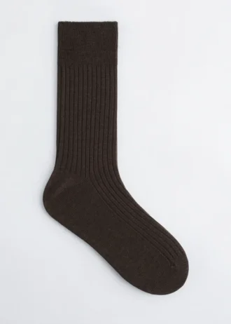 Ribbed Silk Socks