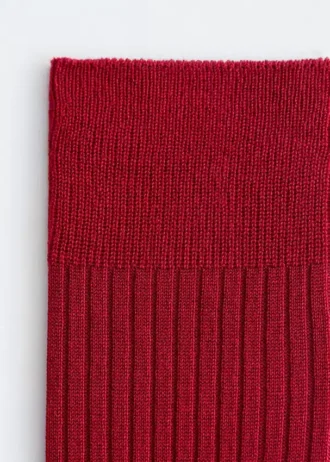 Ribbed Silk Socks