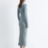 Ribbed Zip-Up Maxi Dress