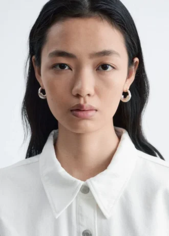 Ridged Hoop Earrings