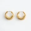 Ridged Hoop Earrings