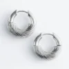 Ridged Hoop Earrings