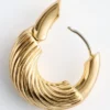 Ridged Hoop Earrings