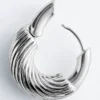 Ridged Hoop Earrings