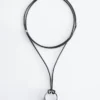 Ring-Pendant Leather Necklace