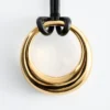 Ring-Pendant Leather Necklace