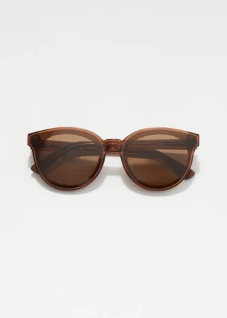 Round-Frame Acetate Sunglasses