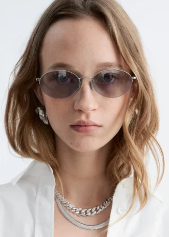 Round Wire-Frame Sunglasses