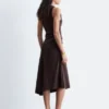 Ruche Asymmetric Midi Dress