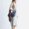 Ruche Asymmetric Midi Dress