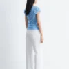 Ruched Cap-Sleeve Top