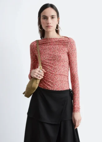 Ruched Floral Top